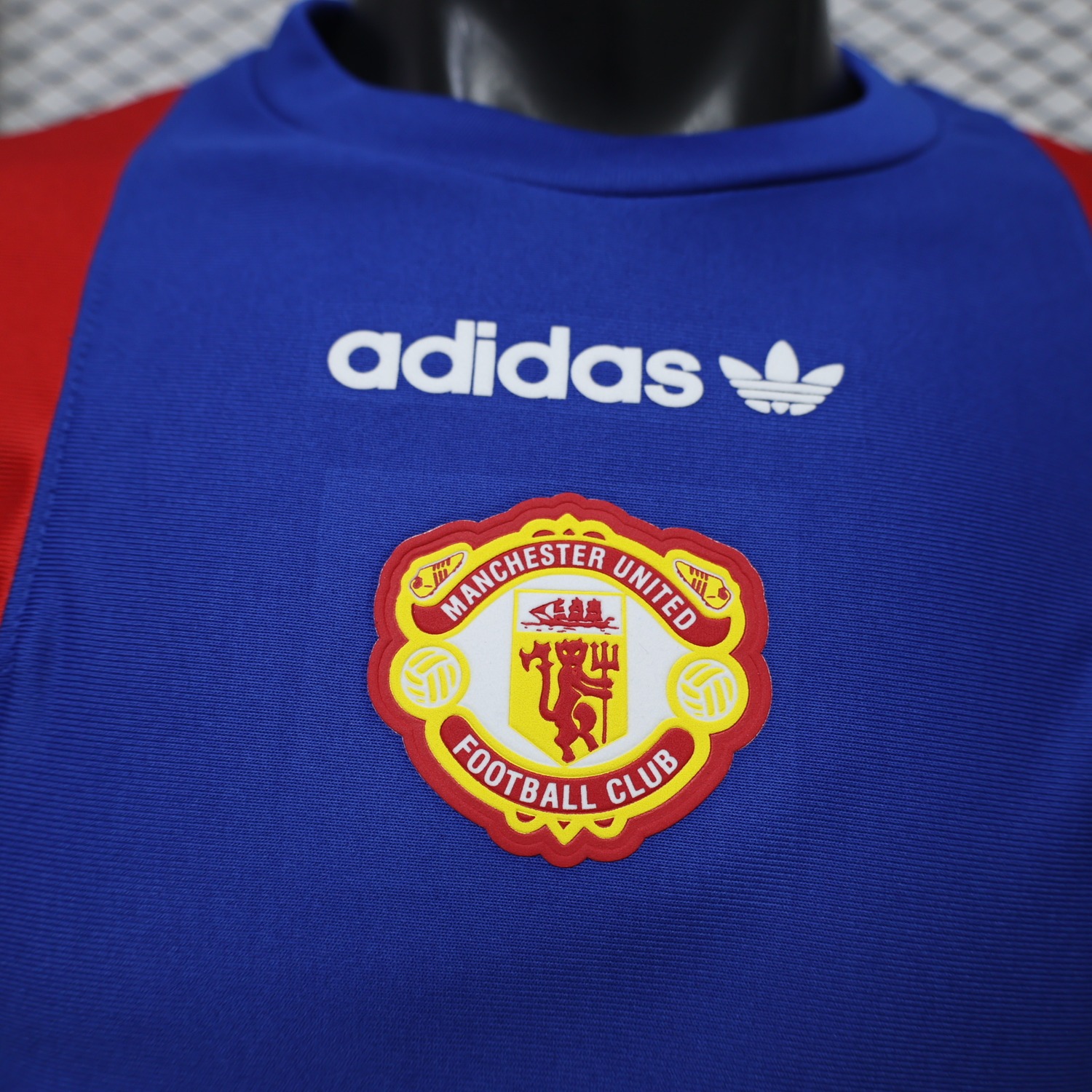 Manchester United 26-27 Blue Red White Retro Style Casual Jersey - Player Version - UnitedFutballJersey