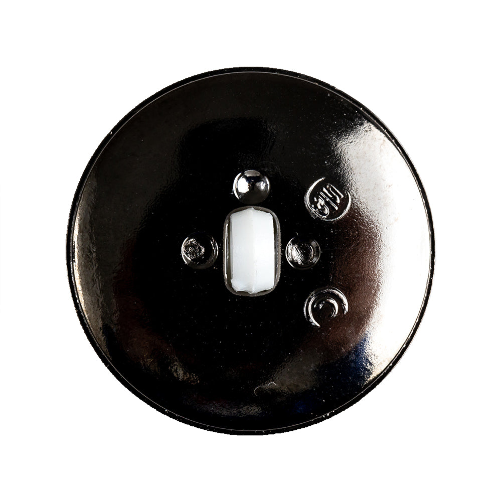 White and Gunmetal 2-Piece Cone-Shaped Shank Back Button - 45L/29mm - Joann Fabrics
