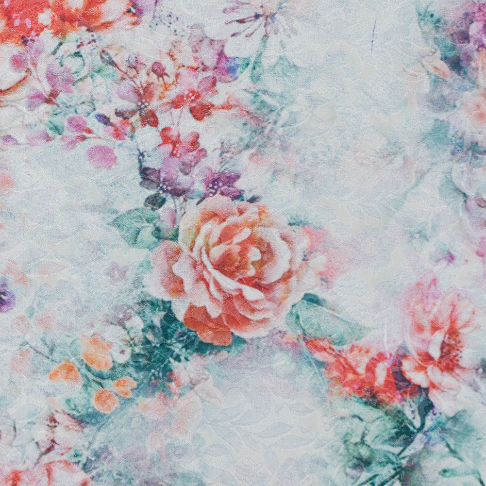 Grenadine and Birch Digitally Printed Floral Jacquard - Joann Fabrics