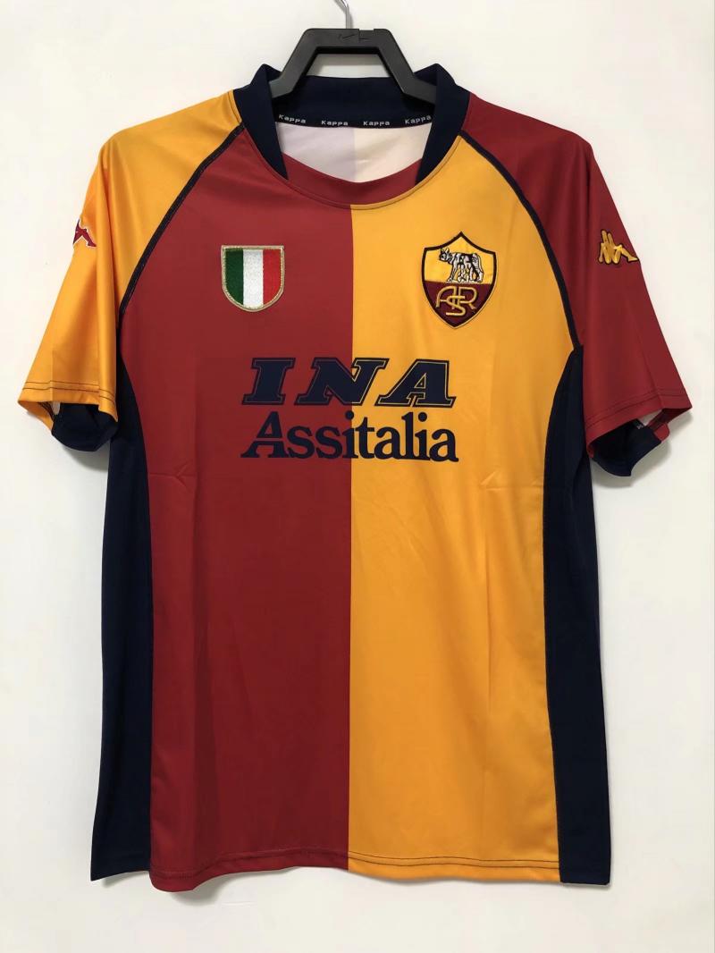 2000-2001 Retro Roma Home Soccer Jersey 1:1 Thai Quality