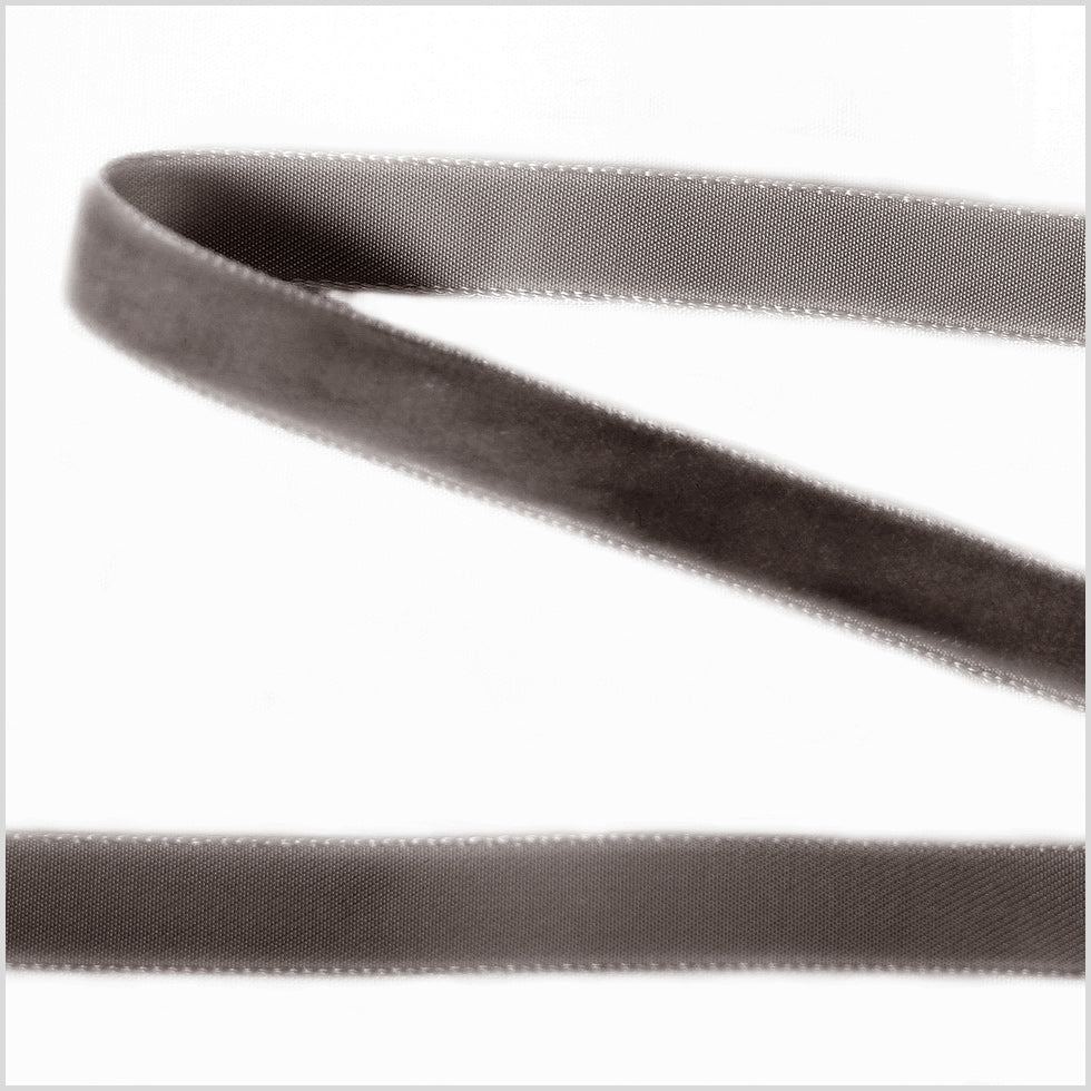 Single Faced Velvet Ribbon Made in Italy - 3/8
