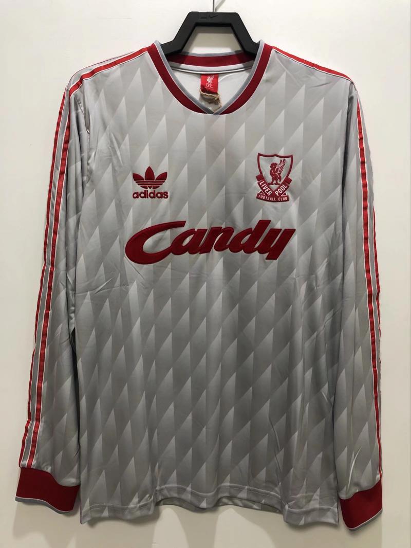 1989/1991 Retro Liverpool Away Football Shirt Long Sleeve 1:1 Thai Quality