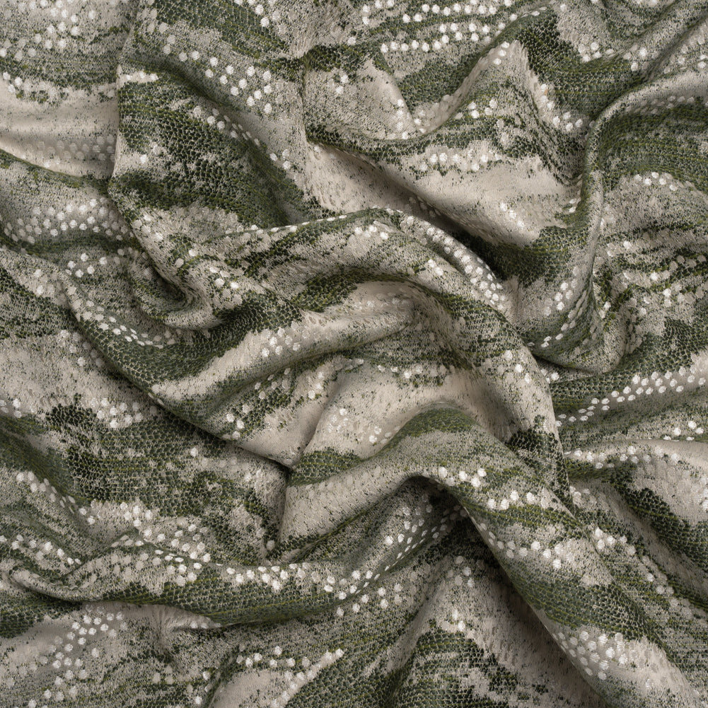 Recycled Polyester Jacquard - Forest Landscape Spots - British Imported - Joann Fabrics