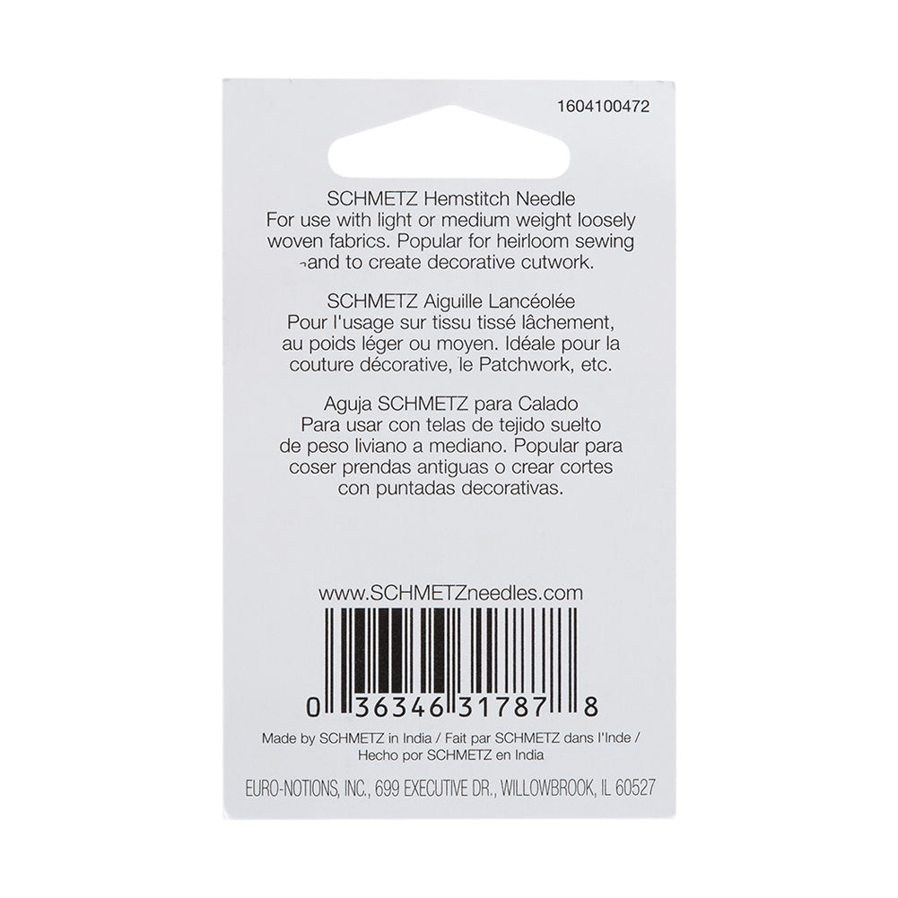 Schmetz Hemstitch/Wing Machine Needle - 120/19 - 1 ct - Joann Fabrics