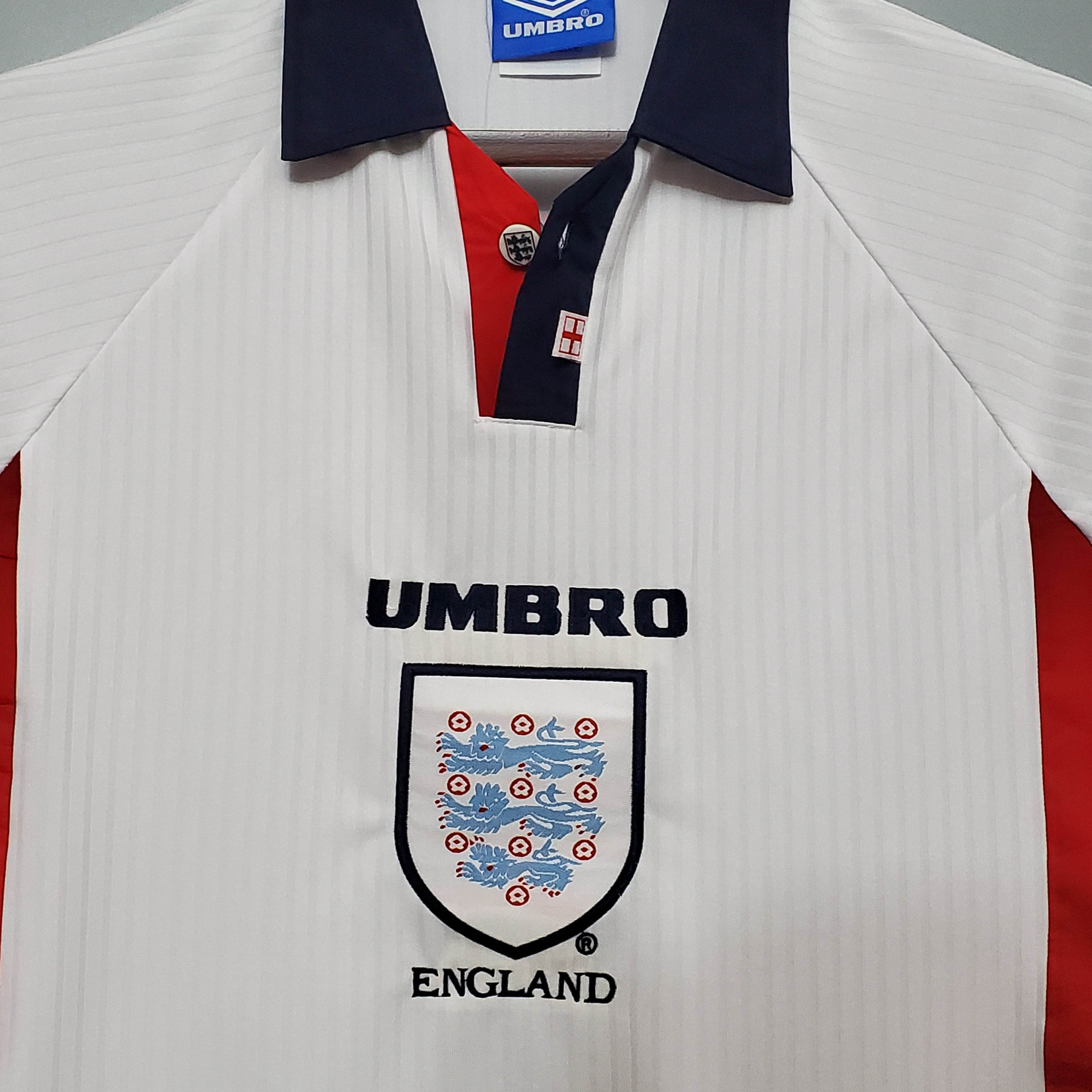 1998 Retro England Home Soccer Jersey 1:1 Thai Quality