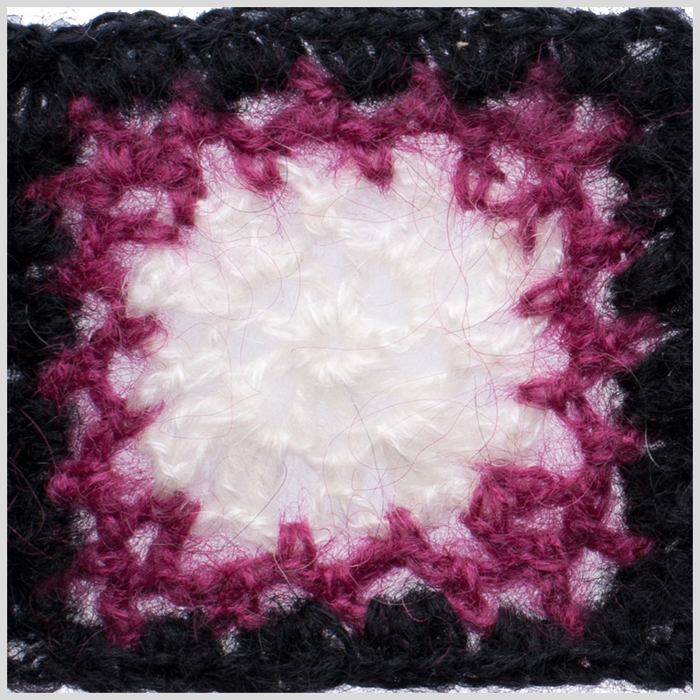 Black/Magenta/White Squares Crochet Lace Trim - Joann Fabrics