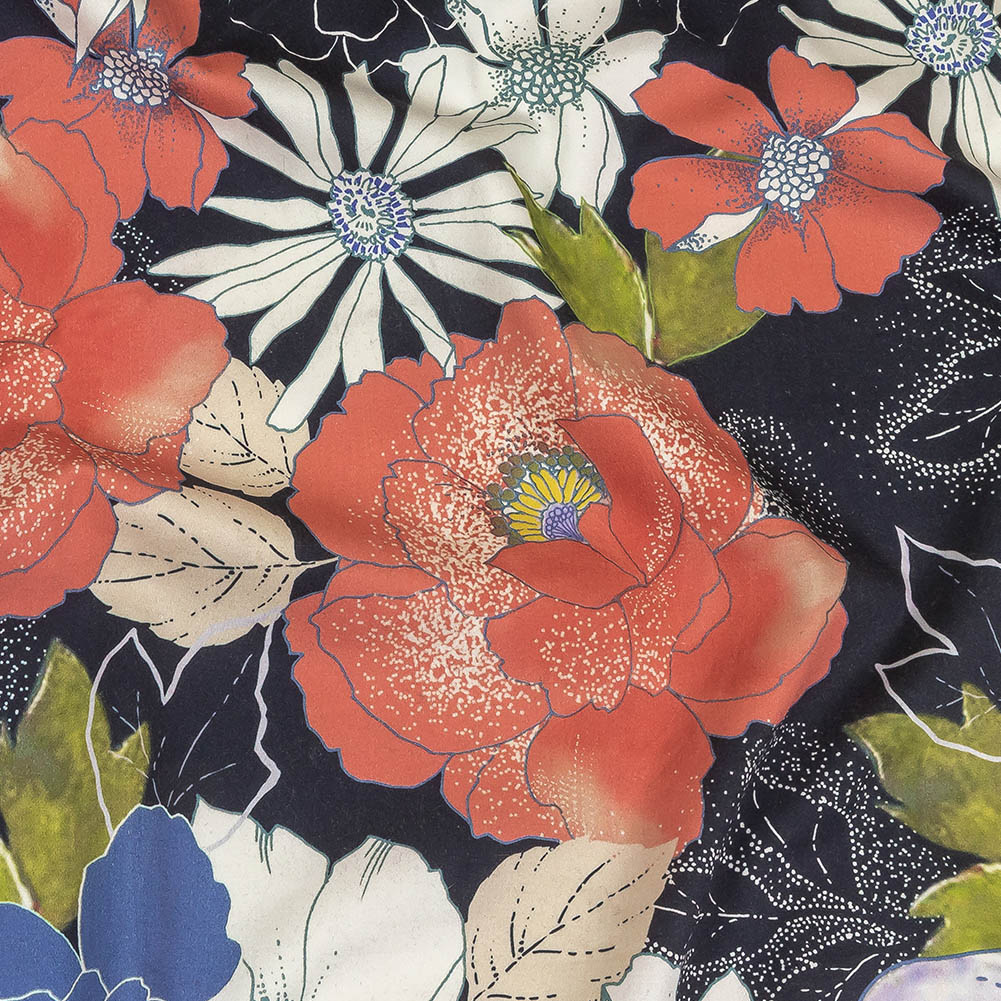 Mood Exclusive Pink and Parisian Night Floral Phantasmagoria Stretch Cotton Sateen - Joann Fabrics