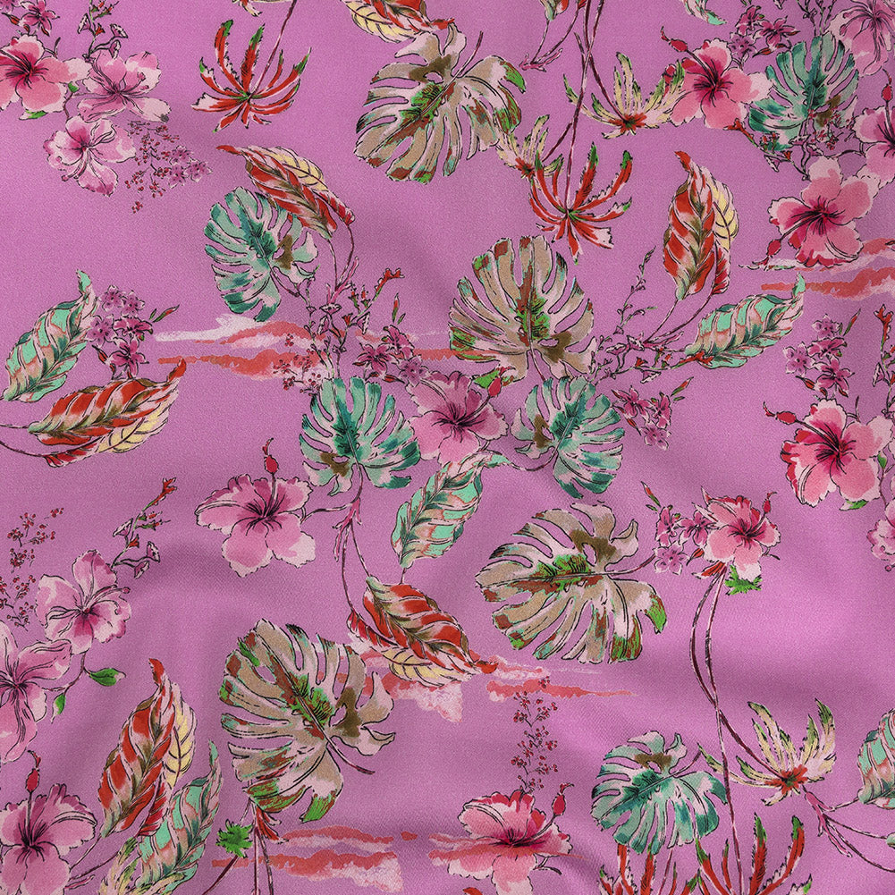 Mood Exclusive Pink Lavender Hibiscus Haven Cotton Voile - Joann Fabrics