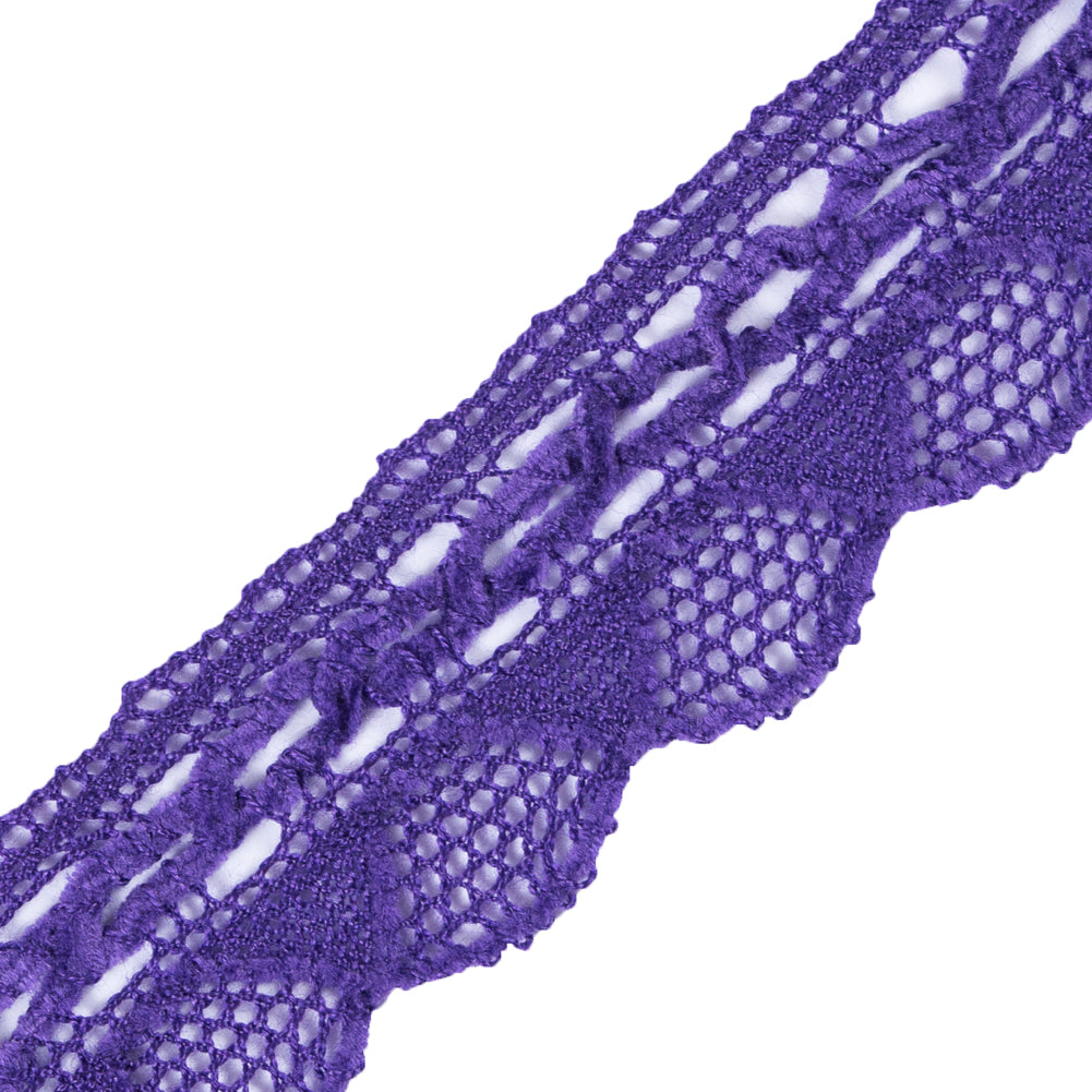 Purple Crochet Chenille Trim - 1.5