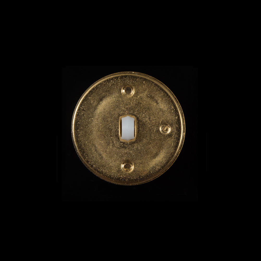 White and Gold Plastic Shank-Back Button - 28L/18mm - Joann Fabrics