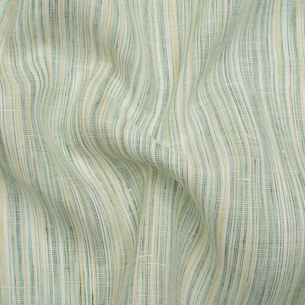 Medium Weight Linen Woven - Kelly and Olive Green Striations - Joann Fabrics