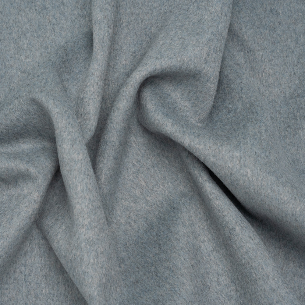 Brushed Wool Blend Coating - Heathered Blue Gray - Deadstock - Joann Fabrics