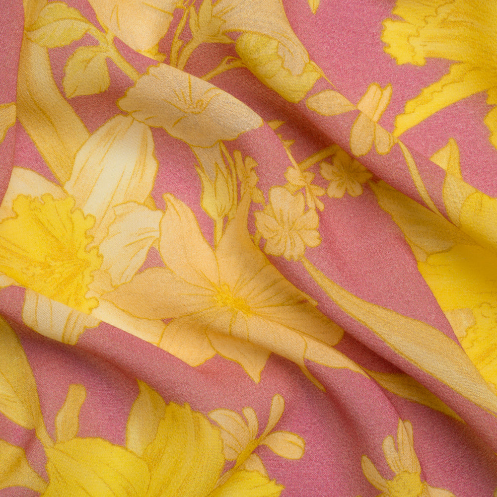 Mood Exclusive Lemonade and Daffodils Viscose Georgette - Joann Fabrics