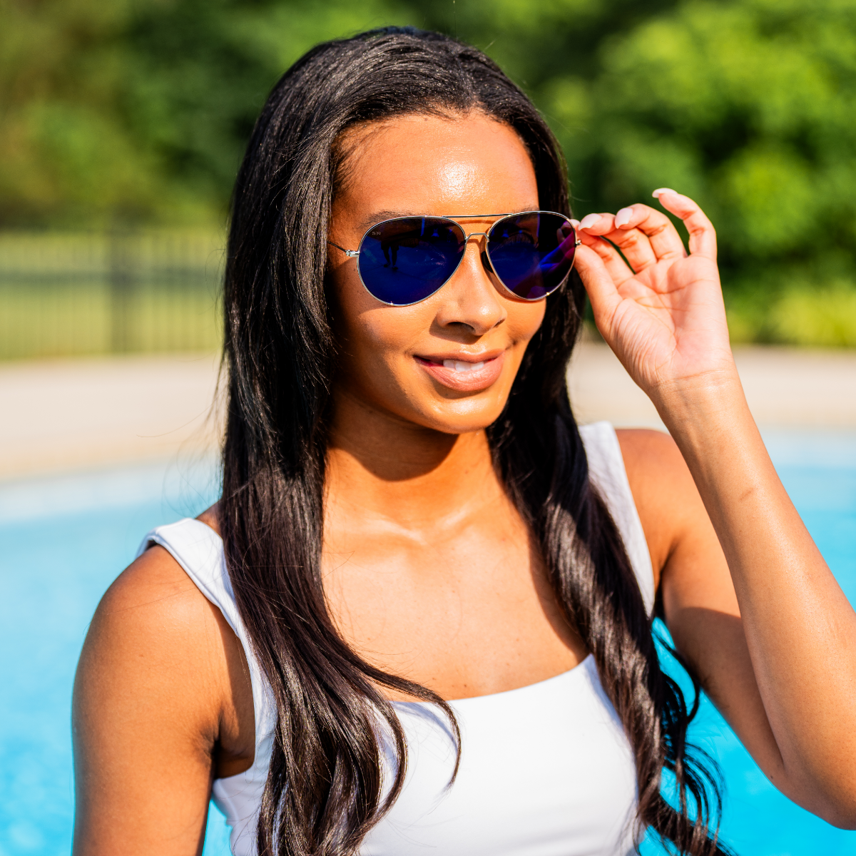Tangle Free Aviator – Liberty Blue Polarized