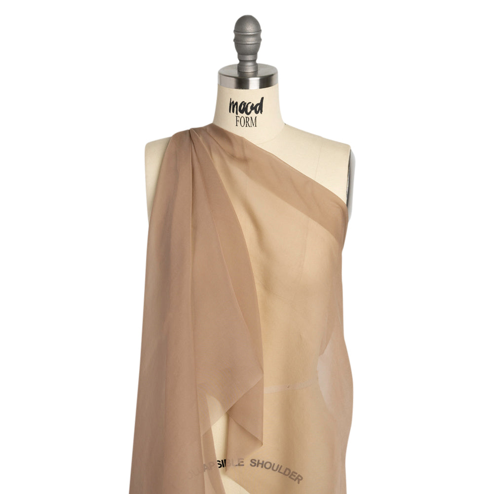 Chiffon-Like Silk Voile - Dark Beige Iridescent - Adelaide Collection - Joann Fabrics