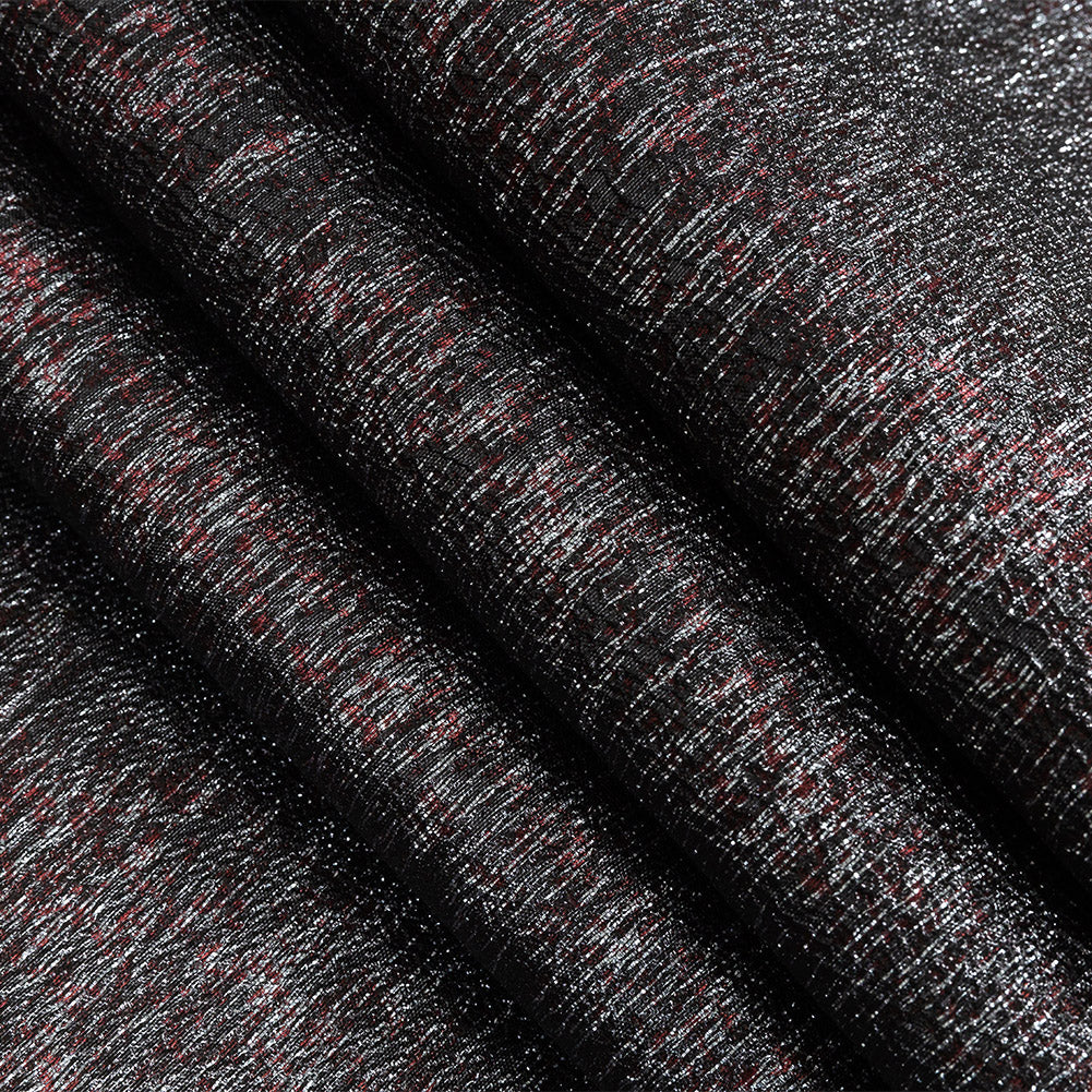 Metallic Wine and Silver Crackle Luxury Brocade - Joann Fabrics