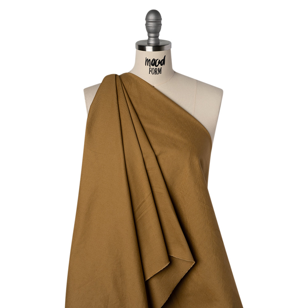 Slubbed Cotton Twill Made in Japan - Olive Brown - Famous Australian Designer Deadstock - Joann Fabrics