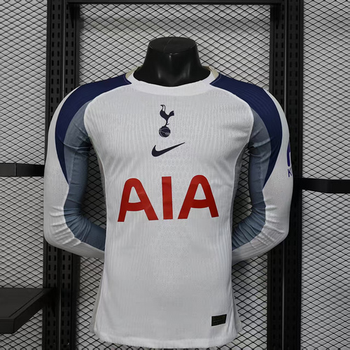 2025/2026 Long Sleeve Player Version Tottenham Home Advertising Football Shirt 1:1 Thai Quality