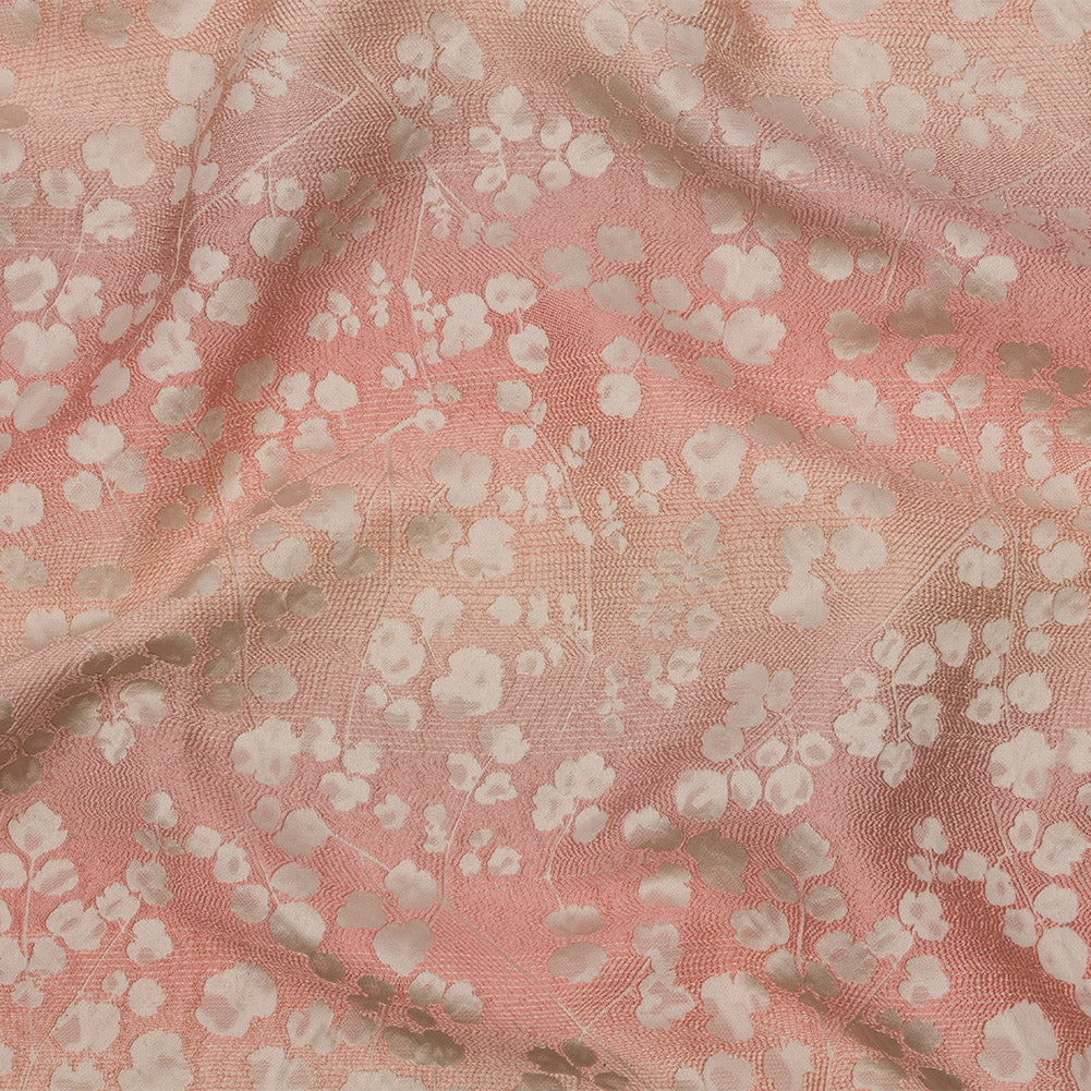 Drapery Jacquard - Shell Ombre Stripes and Little Flowers - British Imported - Joann Fabrics