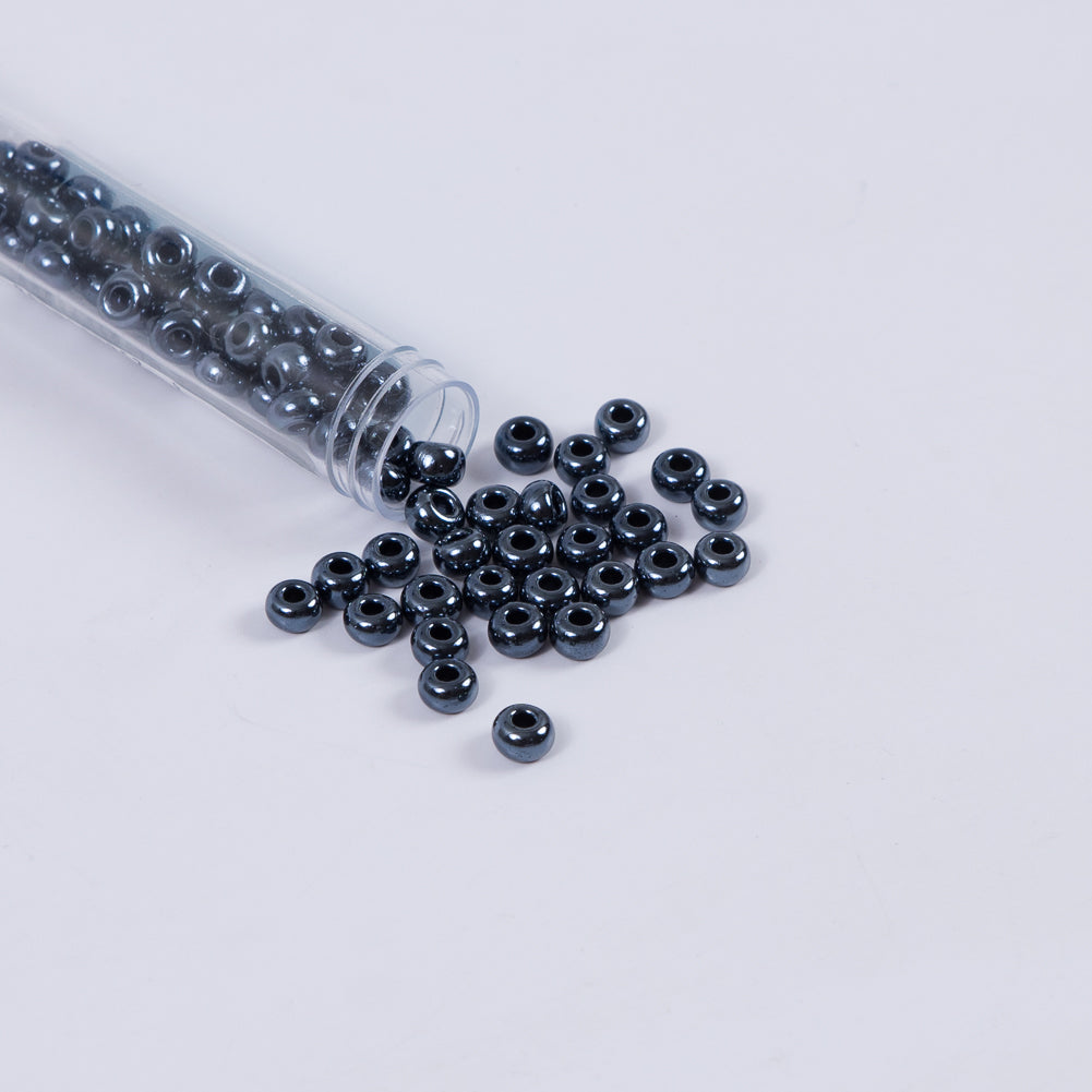 Metallic Gunmetal Czech Seed Beads - Size 2 - Joann Fabrics