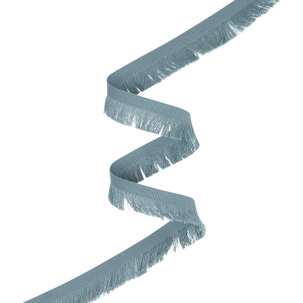 Cotton Grosgrain Ribbon with Fringe Made in Italy - 0.875