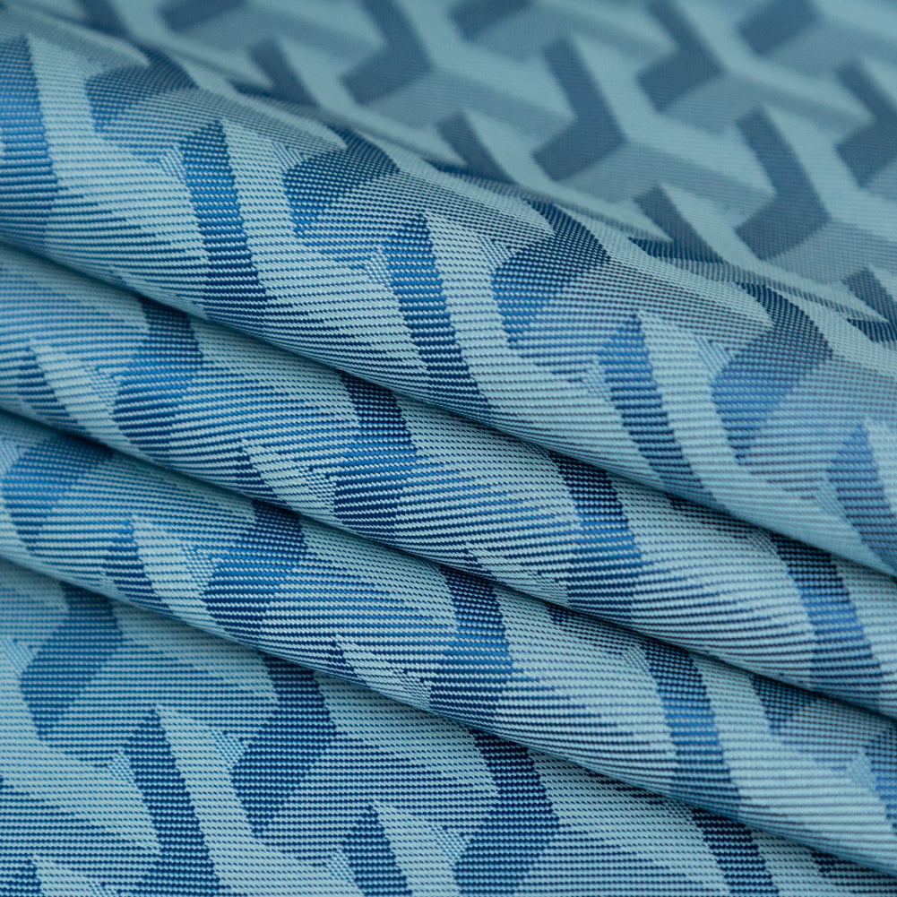 Geometric Jacquard Lining - Light Blue and Royal Blue - Joann Fabrics
