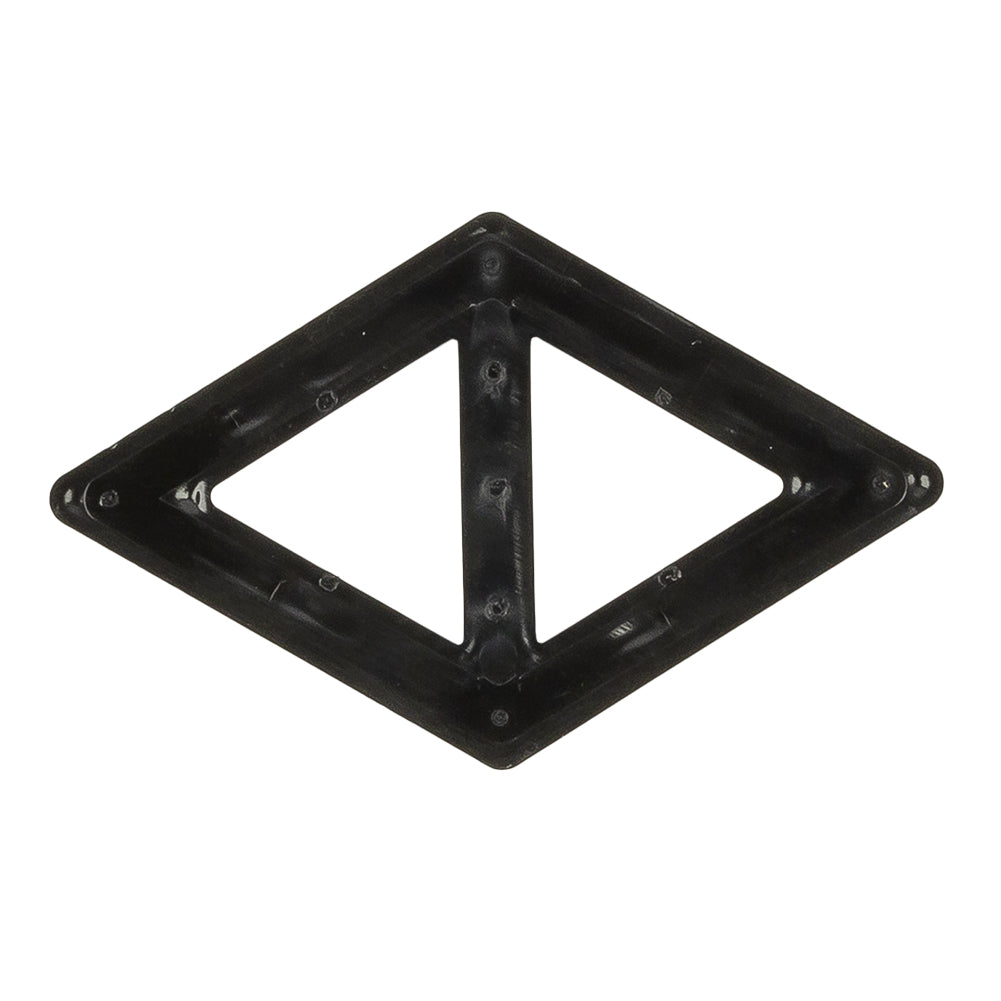 Vintage Crystal Rhinestones and Black Plastic Diamond Shaped Slider - 1.25