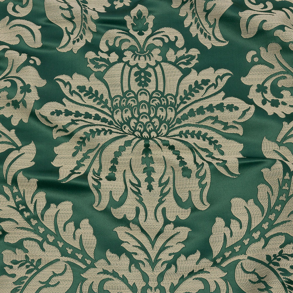 Drapery Jacquard - Emerald Leafy Damask - British Imported - Joann Fabrics