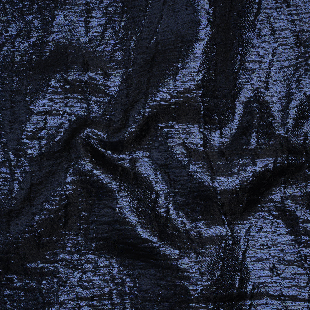 Metallic Brocade - Navy Blue Subtle Wrinkles - Kylie Collection - Joann Fabrics