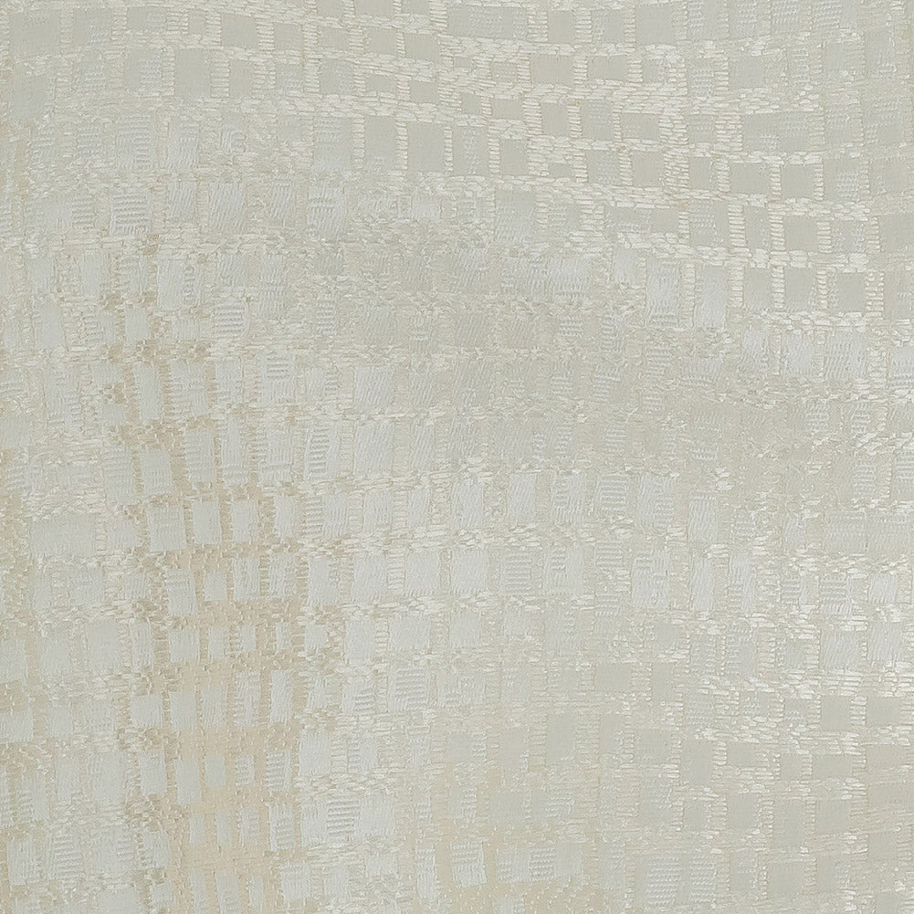 Polyester Jacquard - Ivory Grid - British Imported - Joann Fabrics