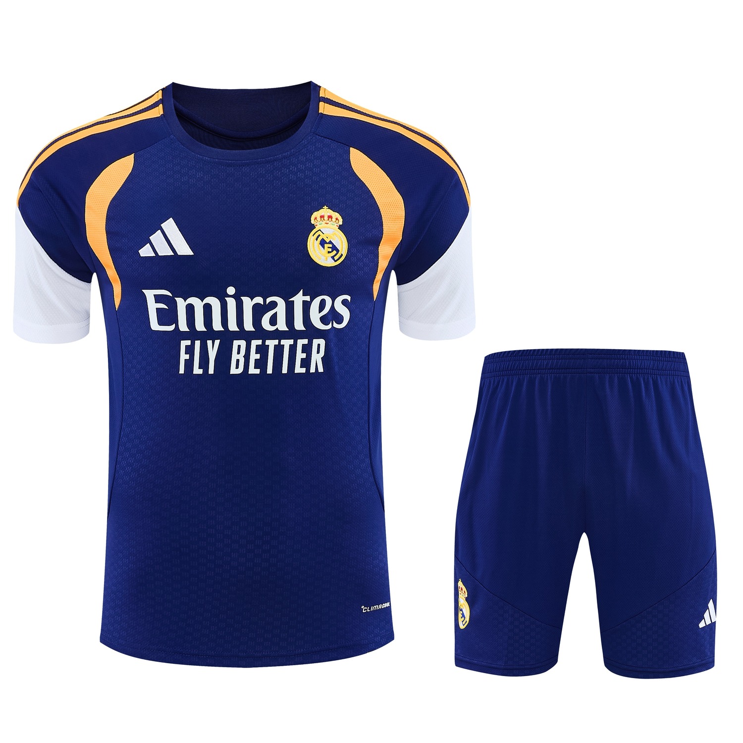 Real Madrid 26-27 Short-Sleeve Training Set - Blue Top & Blue Shorts - UnitedFutballJersey