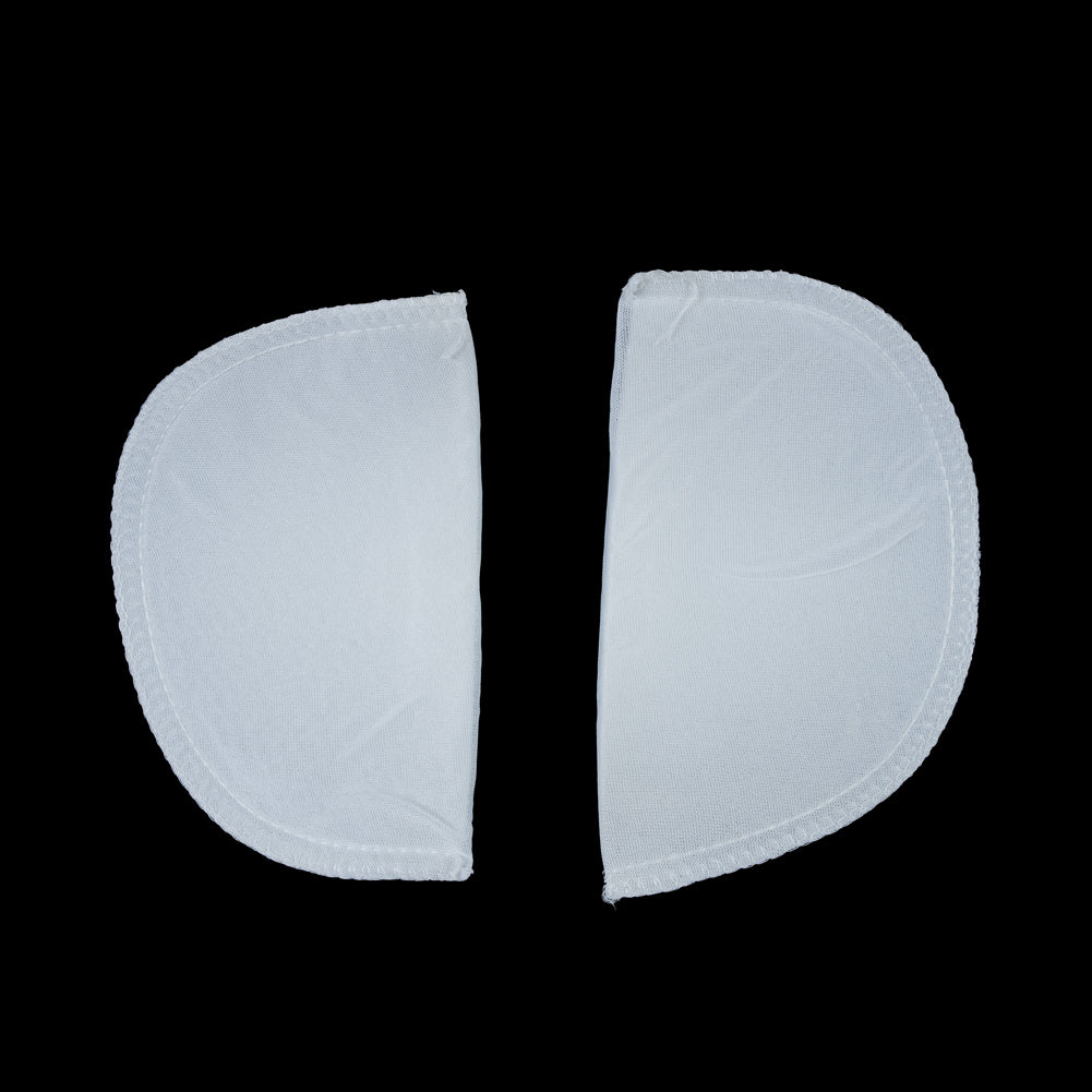 Foam Shoulder Pads Covered with White Polyester - 7