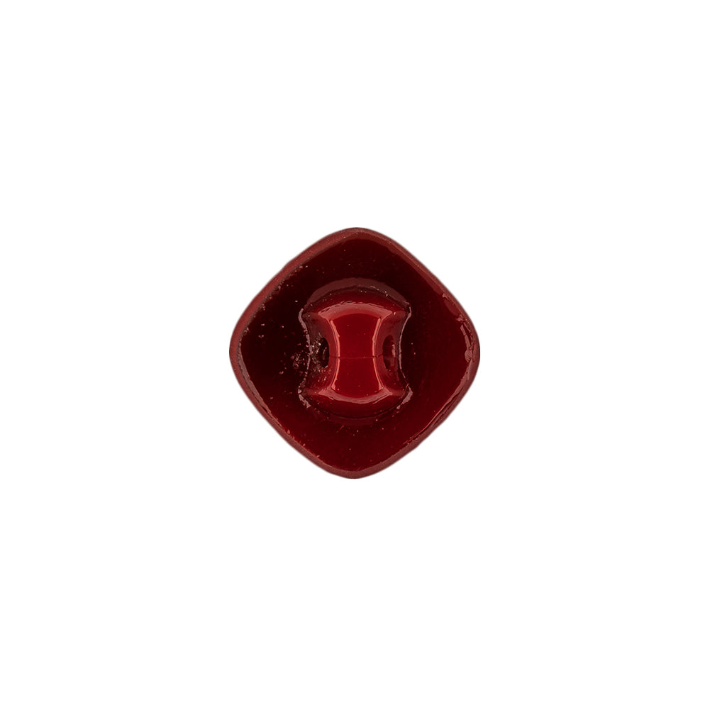 Speckled White and Red Enameled Shank Back Glass Button - 22L/14mm - Joann Fabrics