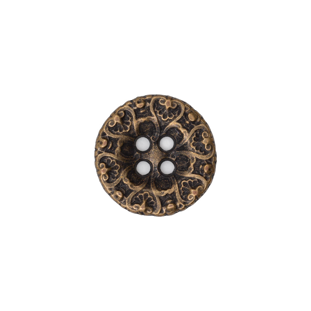Italian Antique Gold Ornate Metal Zamac Button - 24L/15MM - Joann Fabrics