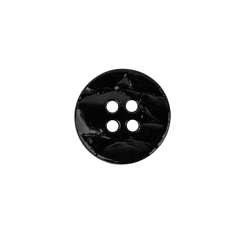 Italian Glossy Midnight Brown Abstract Molded 4-Hole Faux Leather Button - 24L/15mm - Joann Fabrics