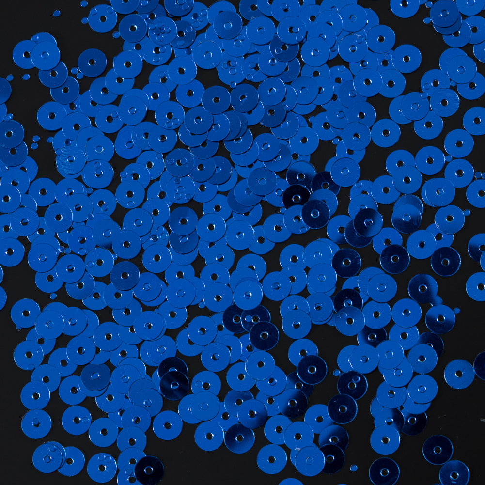 Bag of Blue Color Loose Sequins with Silver Back - 5mm - Joann Fabrics
