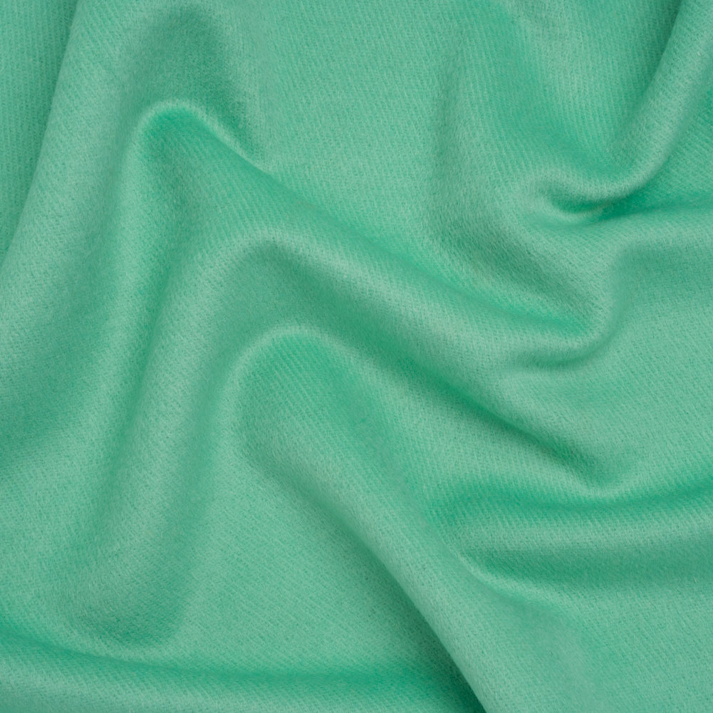 Brushed Wool Blend Twill Coating - Bright Mint - Deadstock - Joann Fabrics