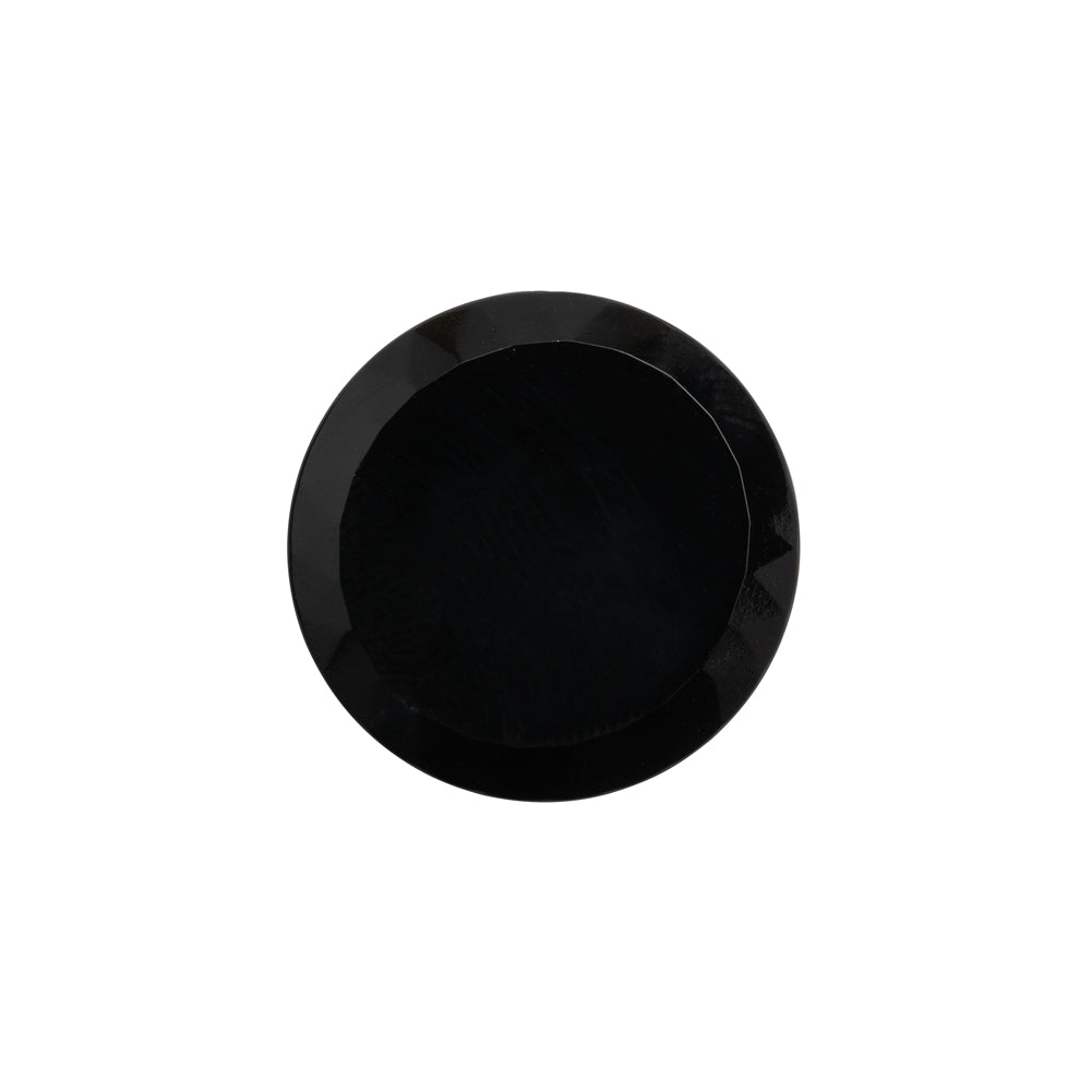 Glass Shank Back Button - Black Faceted Rim - 32L/20mm - Joann Fabrics
