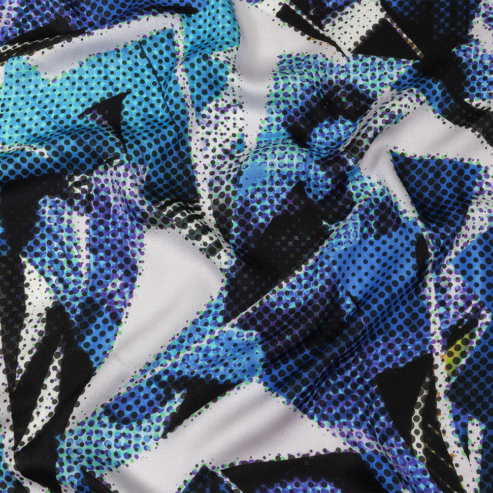 Rayon Challis - Blue Abstract - Tangled Up in Blue Print - Mood Exclusive Indigo Collection - Joann Fabrics