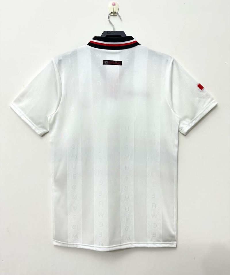 1998/1999 Retro Manchester United Away White Football Shirt 1:1 Thai Quality