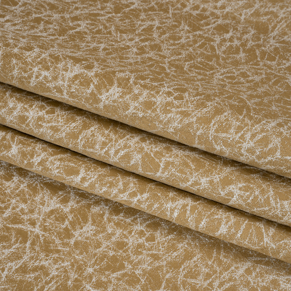Satin-Faced Jacquard - Gold Cracked - British Imported) - Joann Fabrics