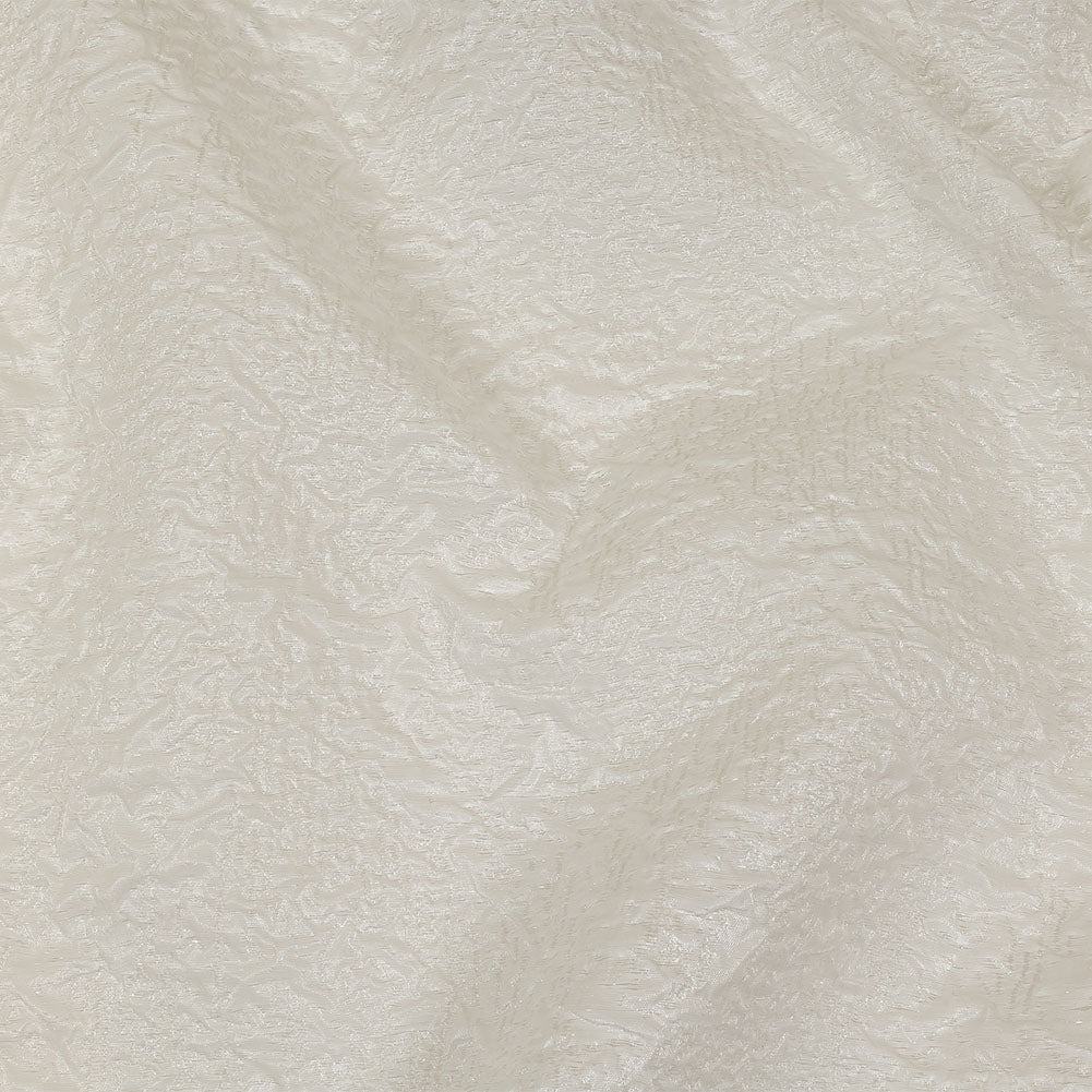 Metallic White Crinkled Luxury Brocade - Joann Fabrics