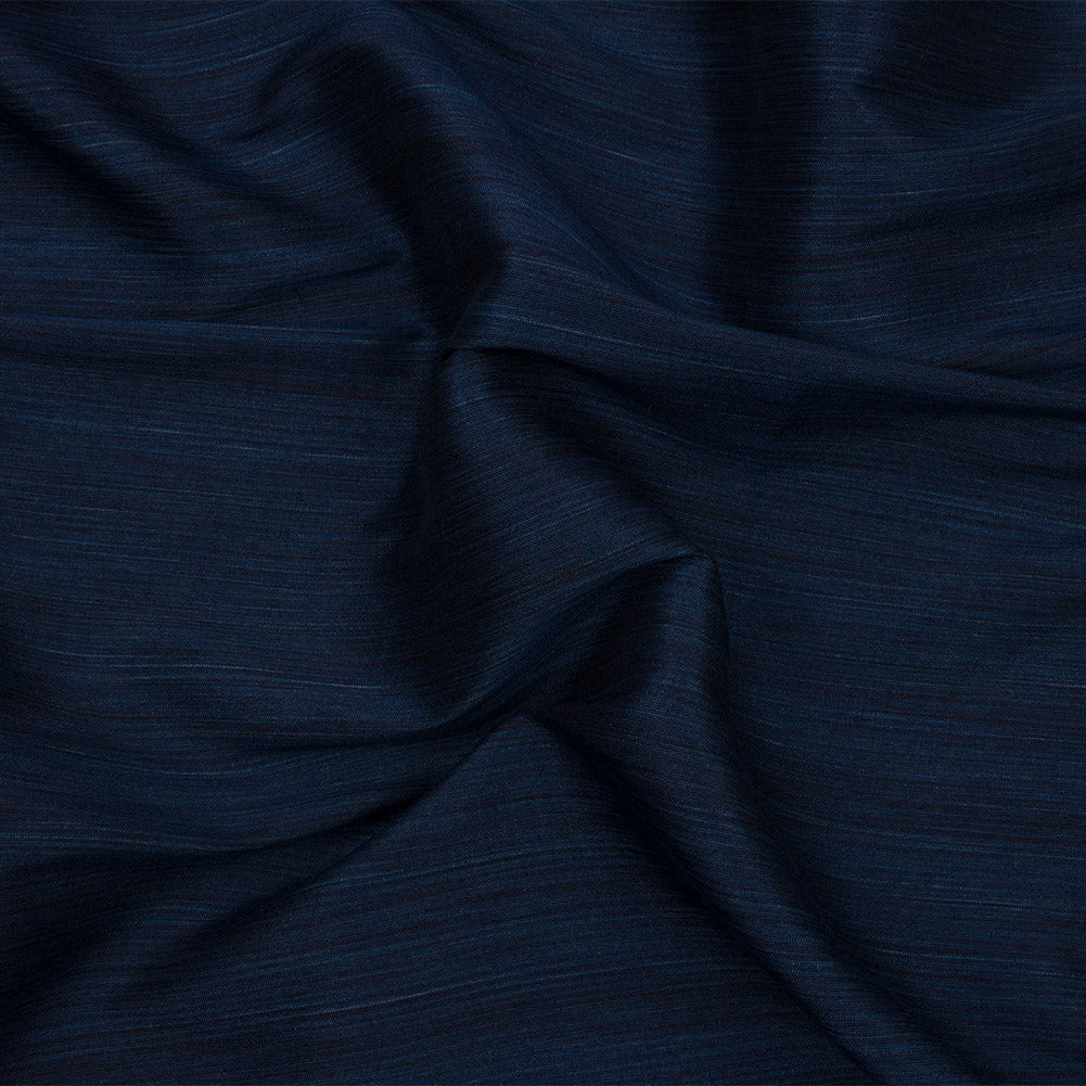 Recycled Polyester Bengaline - Navy Striations - British Imported - Joann Fabrics