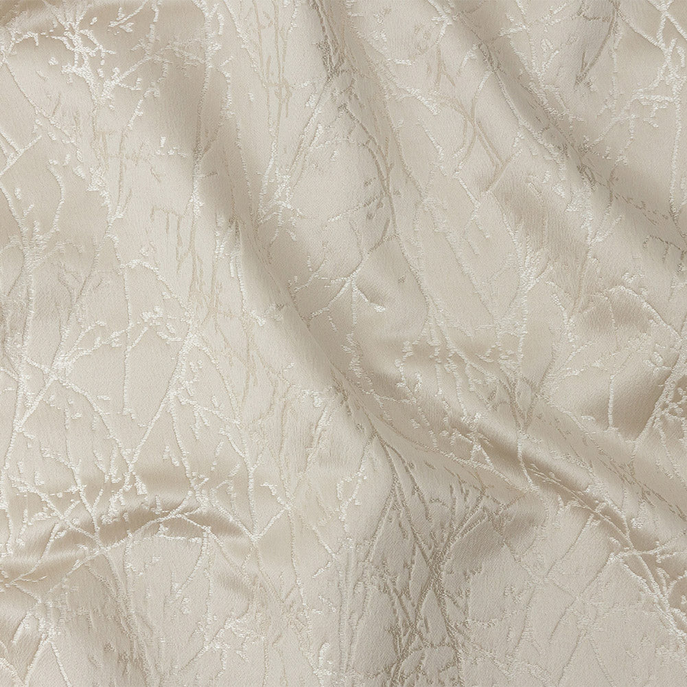 Polyester Jacquard - Taupe Wintry Branches - British Imported - Joann Fabrics