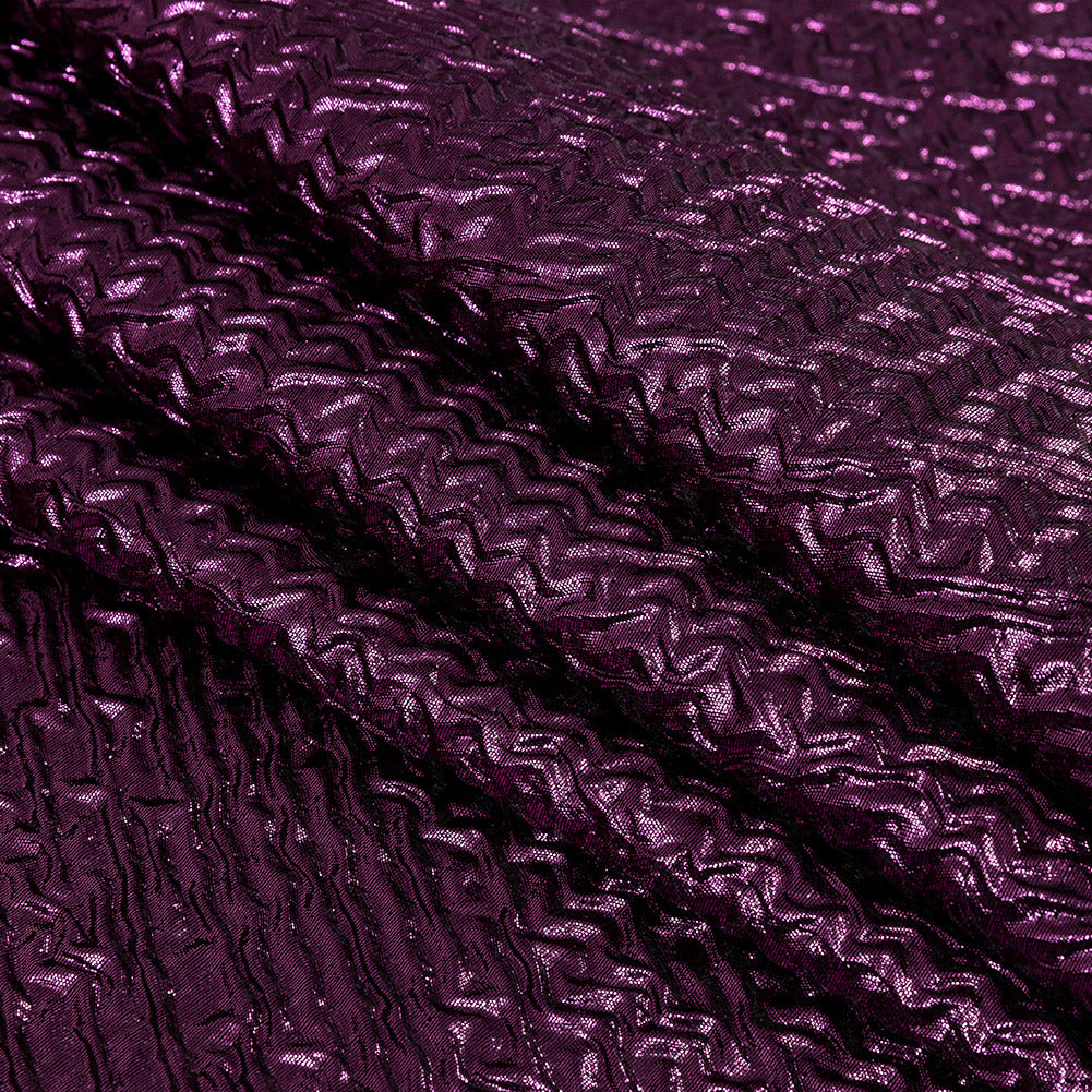 Capella Metallic Sparkling Fuchsia Wavy Luxury Brocade - Joann Fabrics