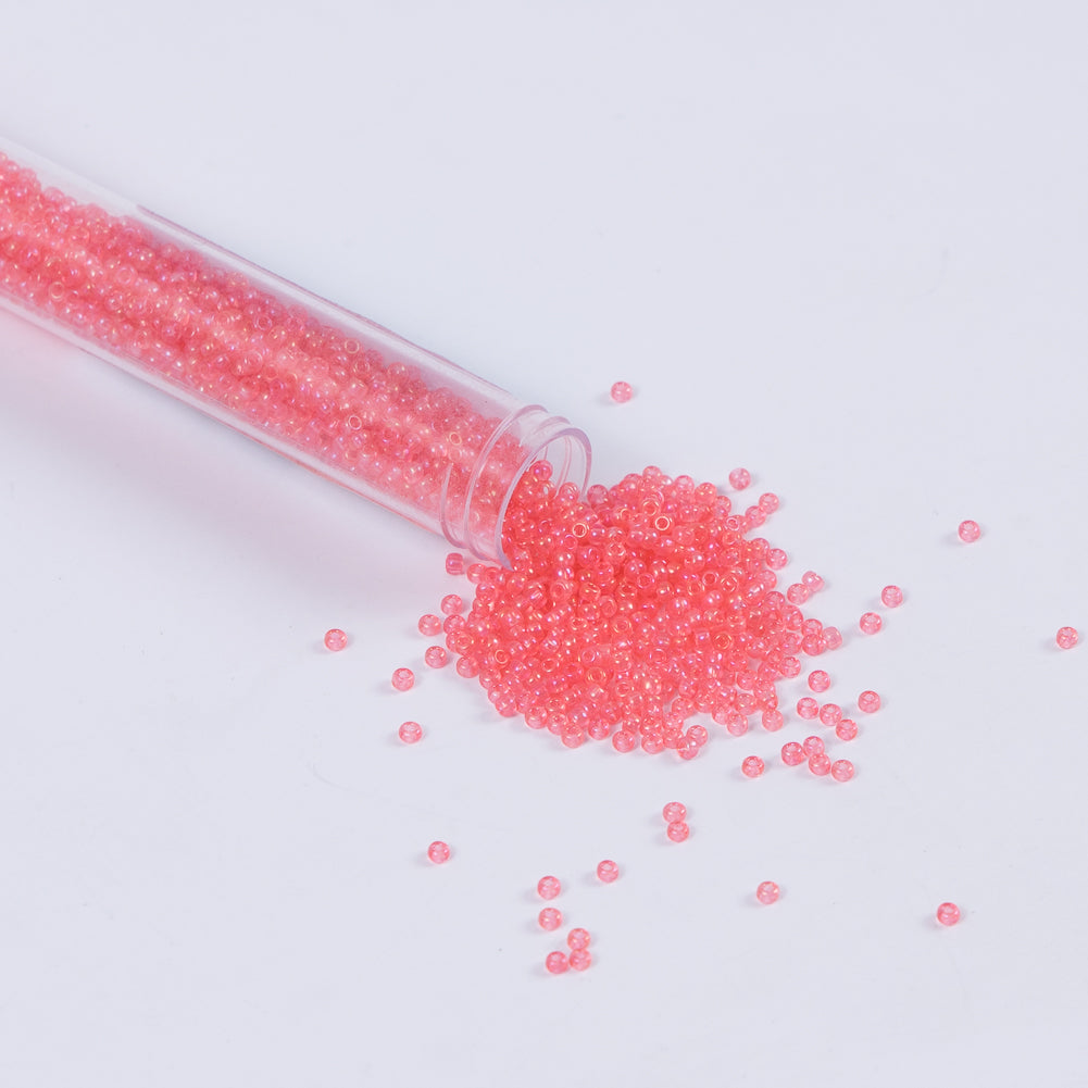 Salmon Iridescent Czech Seed Beads - Size 10 - Joann Fabrics