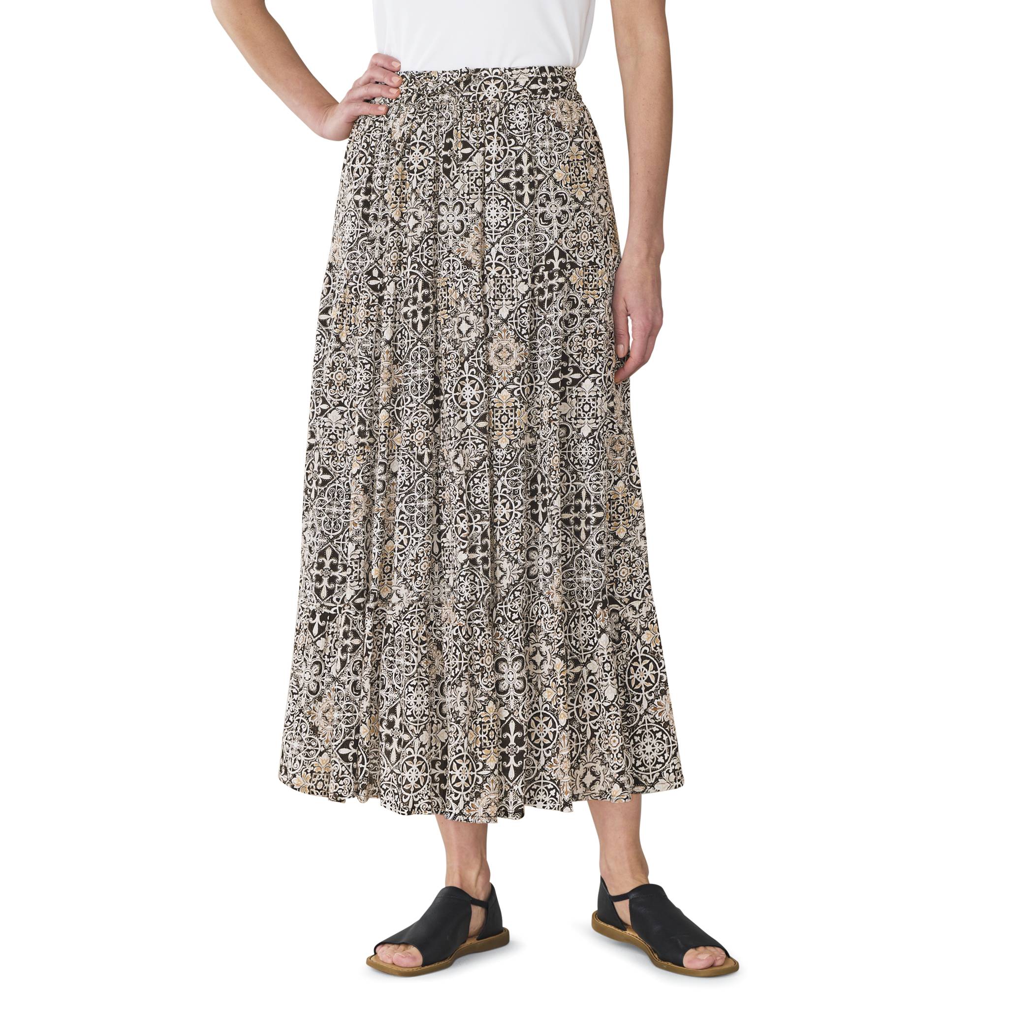 Batik Tiered Crinkle Skirt - Northstyle Catalog