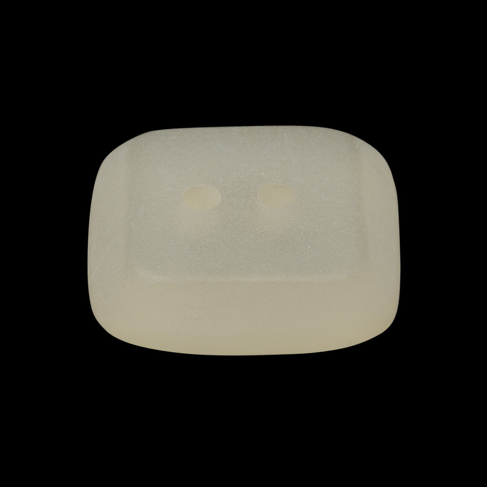 Square Plastic 2-Hole Button - 40L/25.5mm - Frosted Translucent Off White - Joann Fabrics