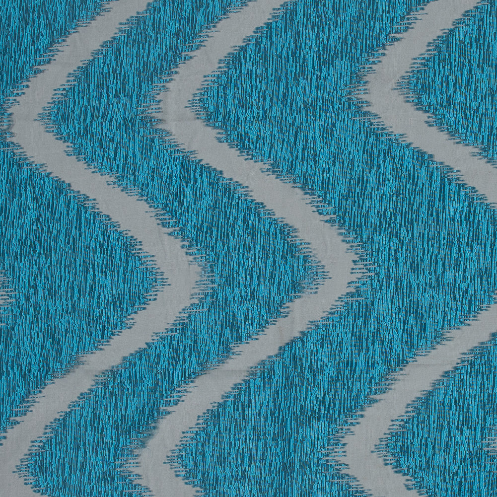 Organza Burnout Jacquard - Blue Chevron - Joann Fabrics