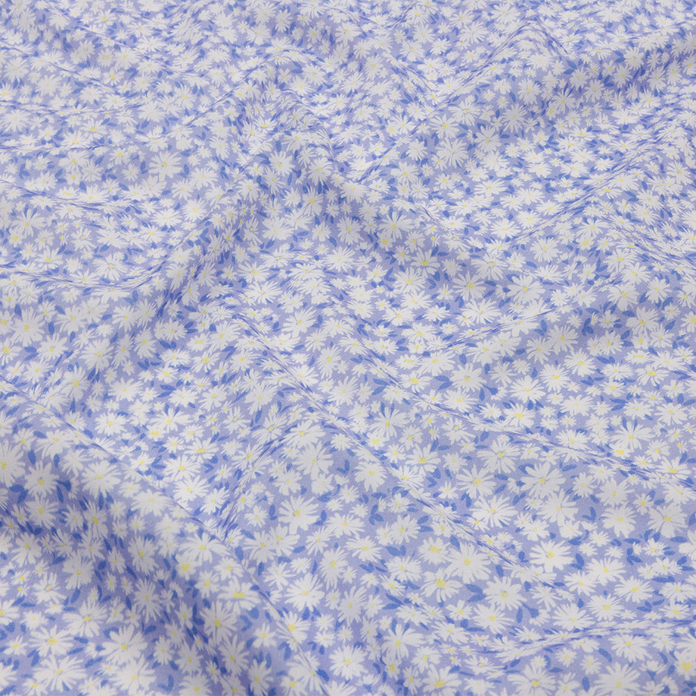 Cotton Voile - Periwinkle and White Floral - Sunday in the Park Print - Mood Exclusive Secret Garden Collection - Joann Fabrics